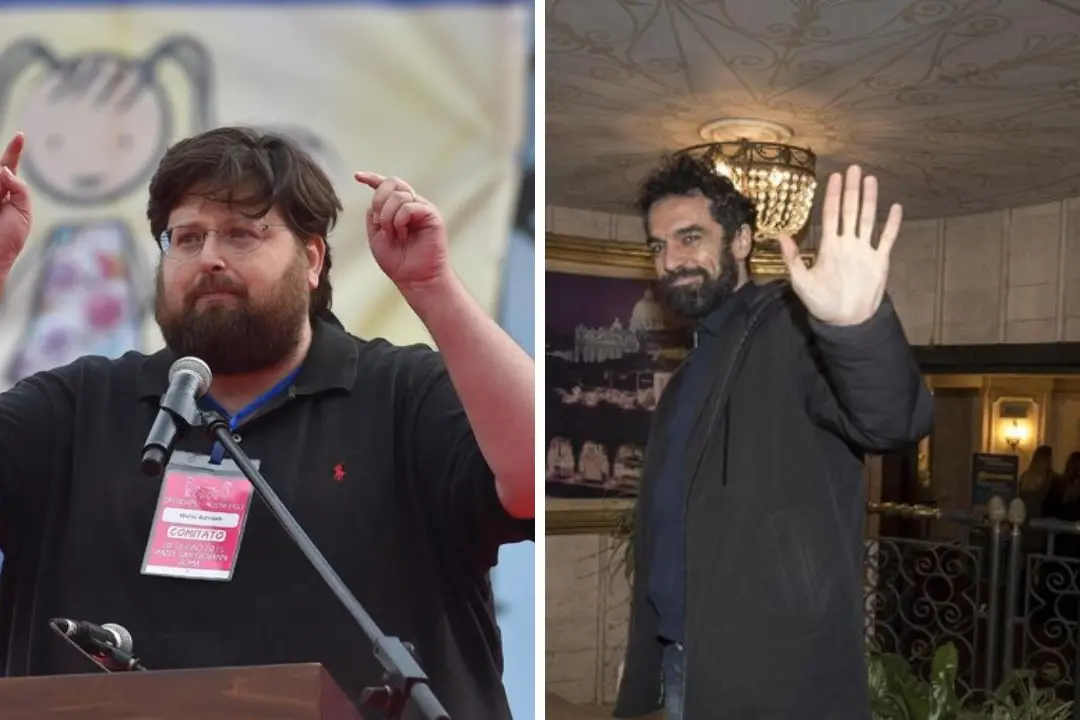 Mario Adinolfi e Dino Giarrusso , Ansa