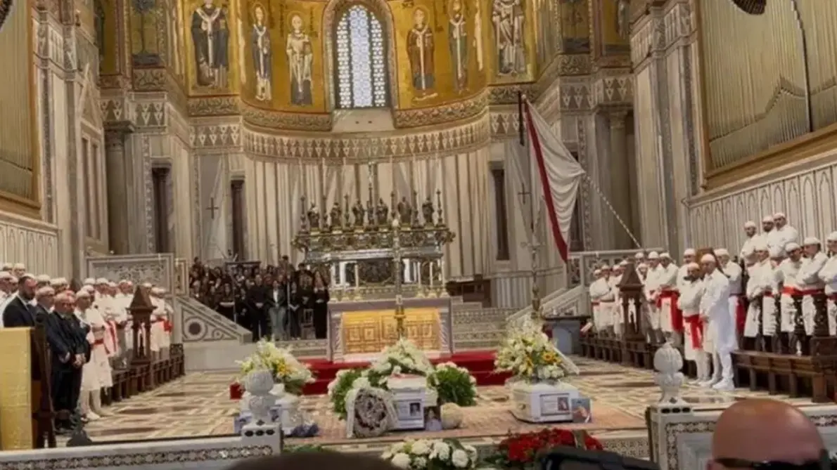 I funerali a Monreale , ansa
