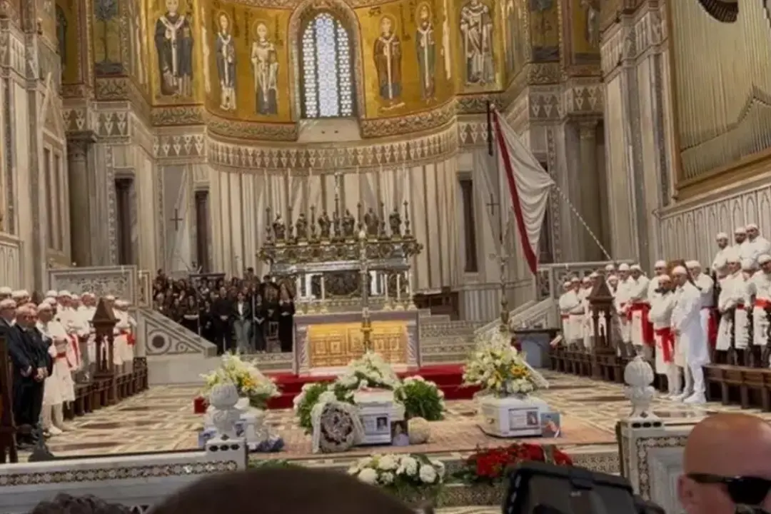 I funerali a Monreale , ansa