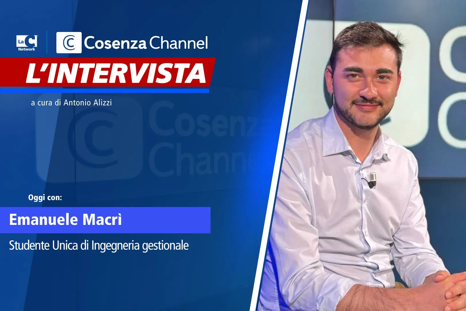 Emanuele Macr\\u00EC, studente Unical del corso di laurea di Ingegneria gestionale