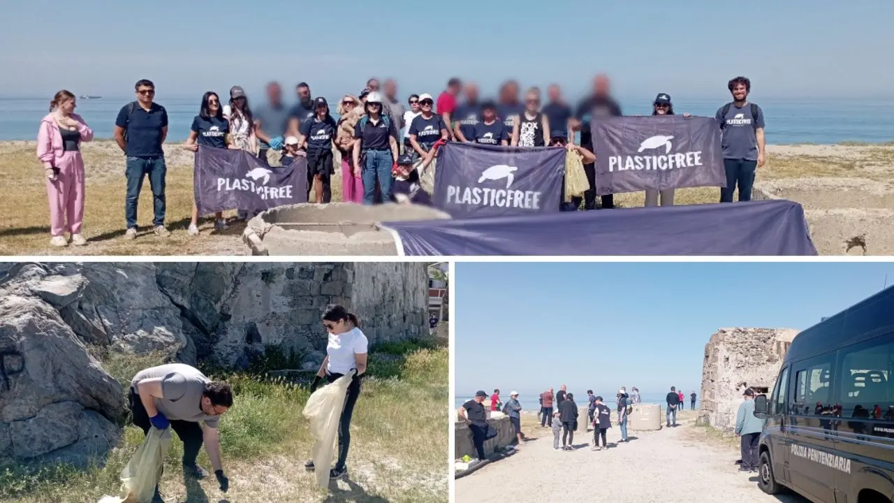Palmi, volontari e detenuti insieme per pulire la spiaggia: «Momento di costruzione e libertà»\n