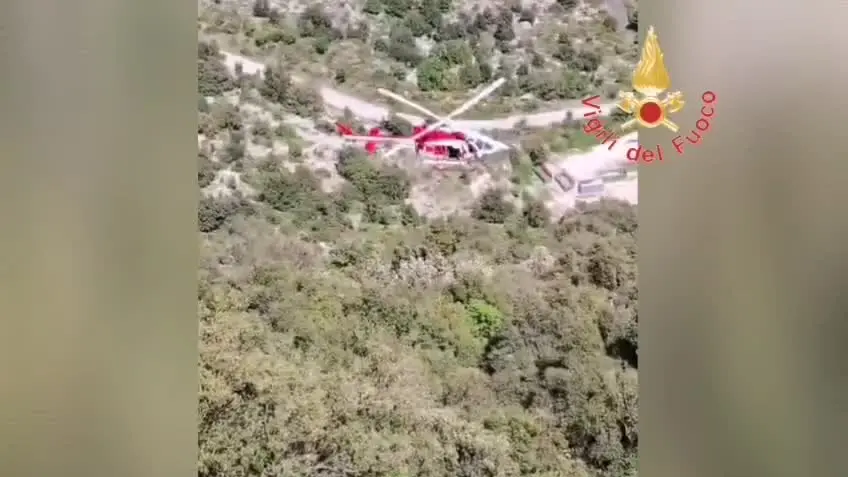 Escursionista ferito a Civita, interviene l'elicottero dei vigili del fuoco