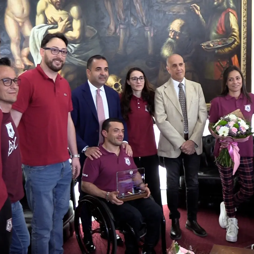 Dopo il 2° posto all’EuroCup di basket in carrozzina i ragazzi della Reggio Calabria Bic premiati a Palazzo Campanella
