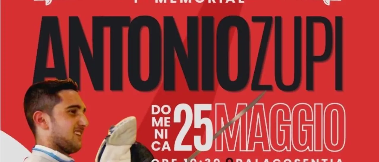 Cosenza, un memorial per Antonio Zupi: la scherma unisce la città nel ricordo del giovane atleta\n