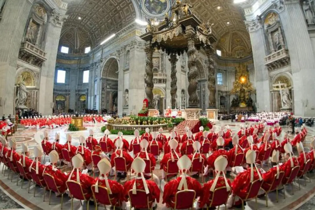 Conclave, a San Pietro la messa Pro eligendo Pontefice (Ansa)