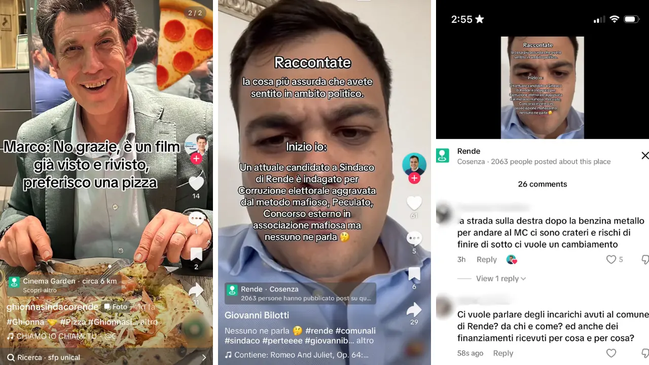 Le piazze non ci sono ma Tik Tok sì. A Rende la prima bufera social della campagna elettorale\n