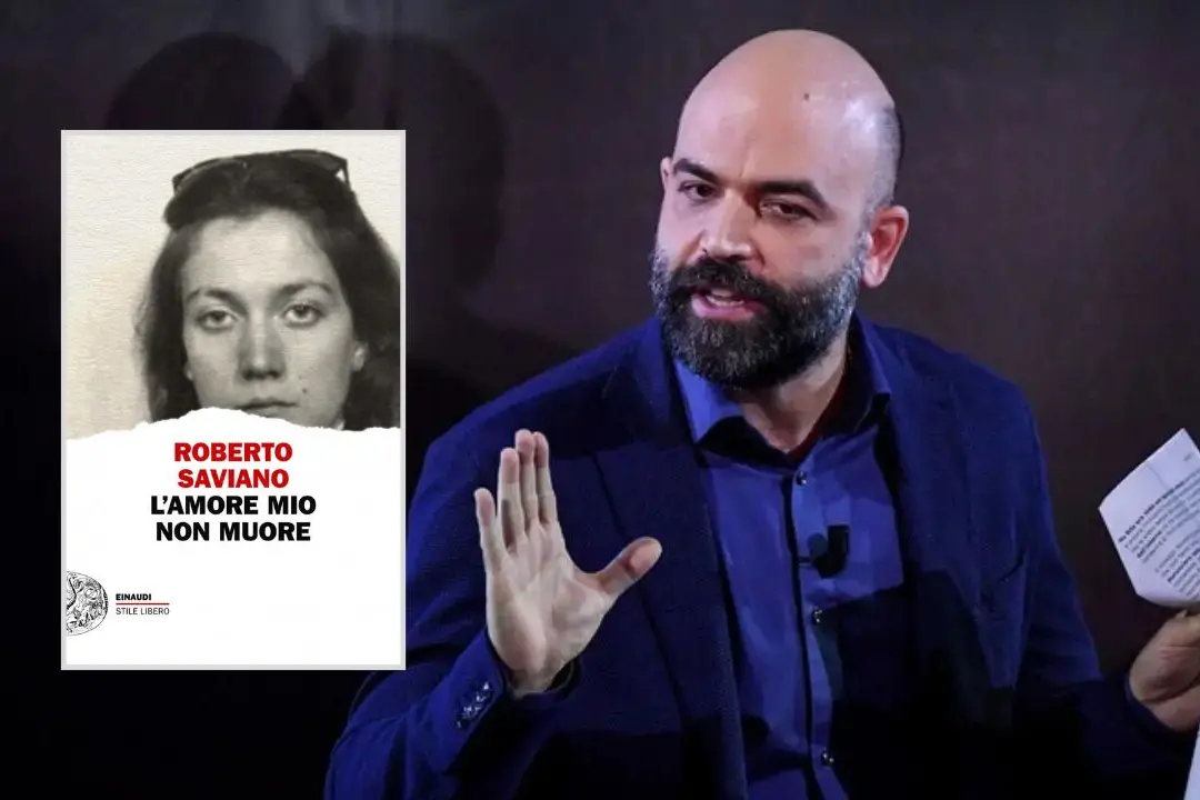 <p>Roberto Saviano e nel riquadro il libro sulla storia di Rossella Casini &quot;L&#39;Amore mio non muore&quot;</p>\\n