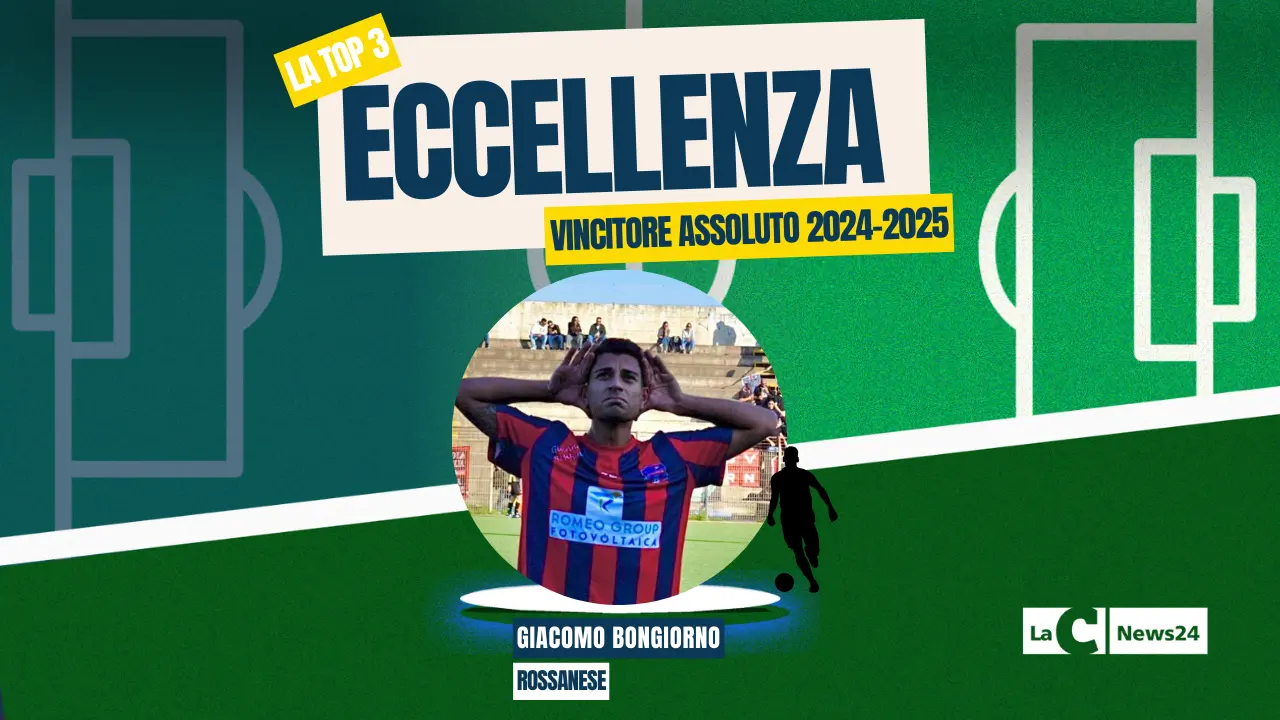 Eccellenza, Giacomo Bongiorno (Rossanese) è il vincitore della Top 3 di LaC News24: «Un riconoscimento che mi gratifica molto»\n