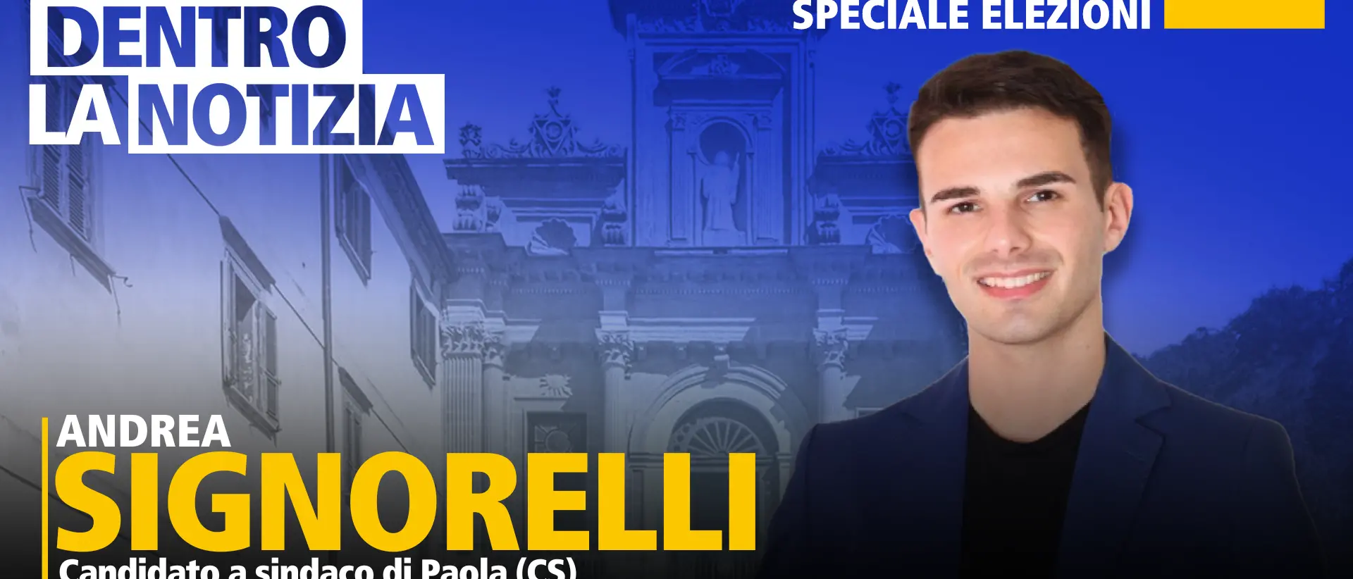 Elezioni comunali a Paola, Andrea Signorelli oggi ospite a Dentro la Notizia\n
