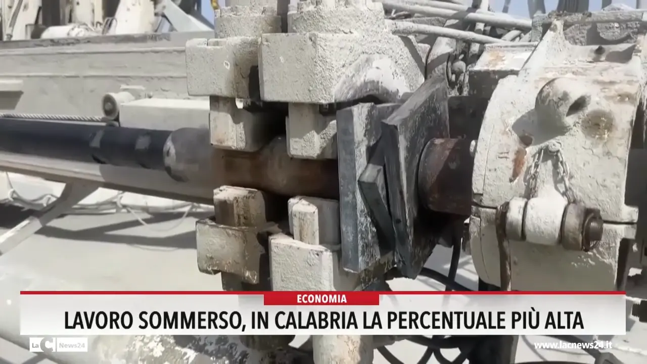 Lavoro sommerso, in Calabria la percentuale più alta