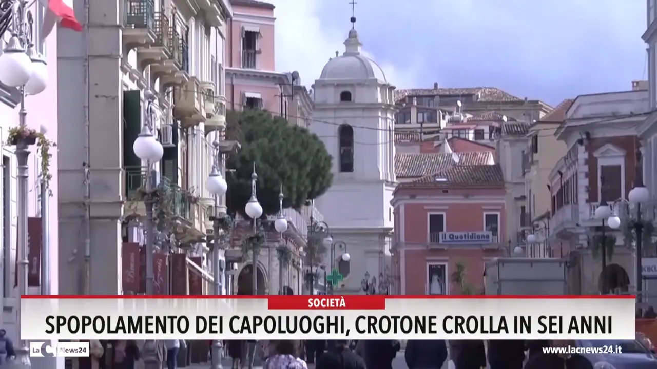 Spopolamento dei capoluoghi, Crotone crolla in sei anni