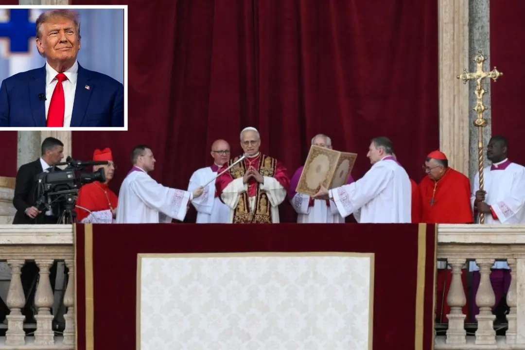 Papa Leone XIV (foto Vatican News) e Trump (foto Ansa)