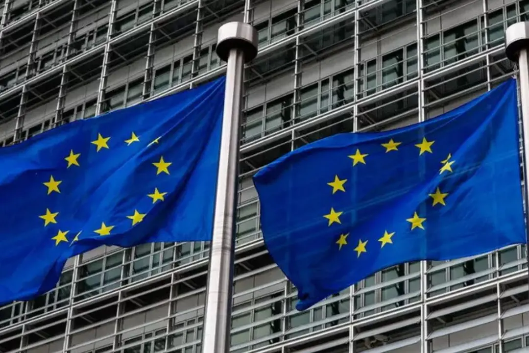 La bandiera dell\\'Unione Europea (Ansa)