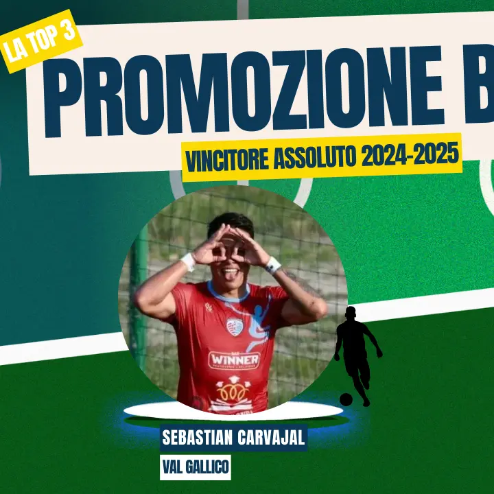 Promozione B, Sebastian Carvajal (Val Gallico) vince la Top 3 di LaC News24: «Mi aspettavo una buona stagione, mi preparavo proprio per questo»\n