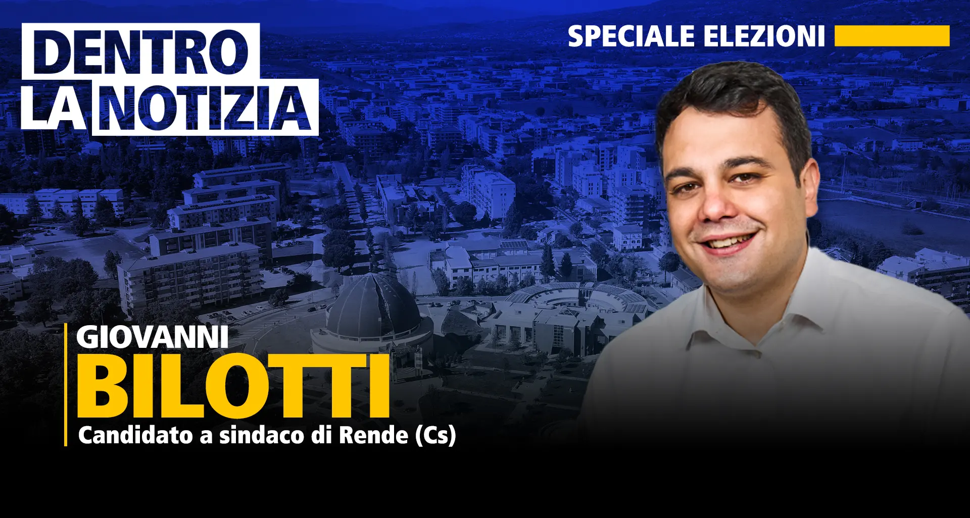 Rende, riflettori puntati sulla\u00A0campagna elettorale: Bilotti ospite a Dentro la notizia\n