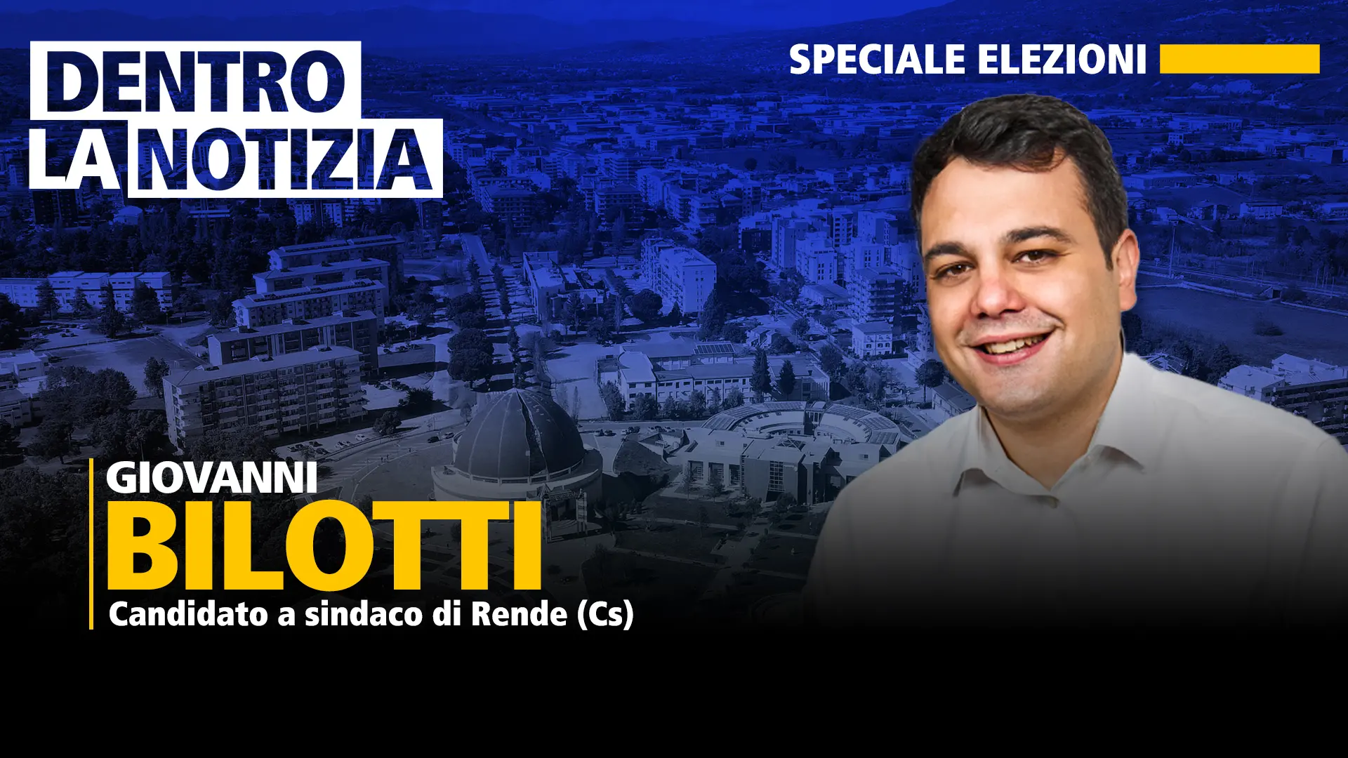 Rende, riflettori puntati sulla\u00A0campagna elettorale: Bilotti ospite a Dentro la notizia\n
