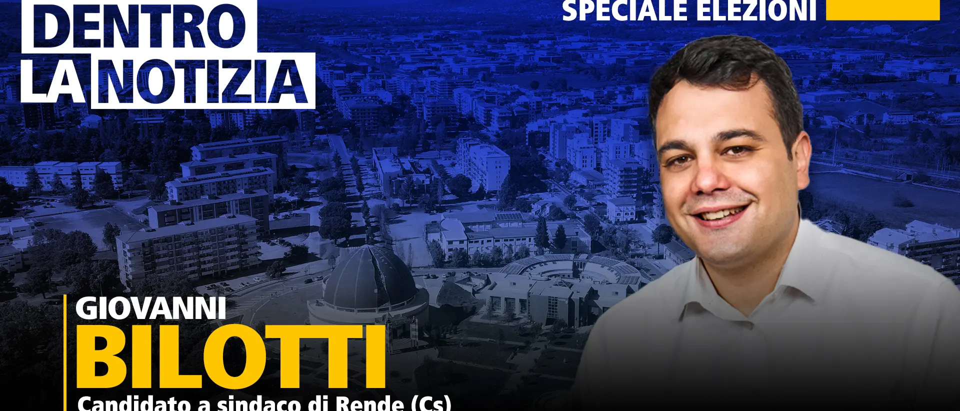 Rende, riflettori puntati sulla\u00A0campagna elettorale: Bilotti ospite a Dentro la notizia\n