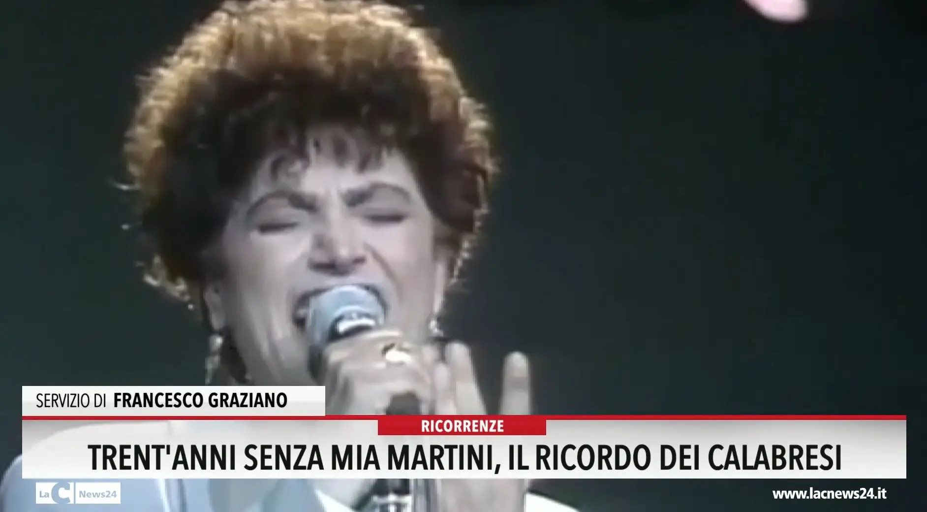 Trent'anni senza Mia Martini, il ricordo dei calabresi