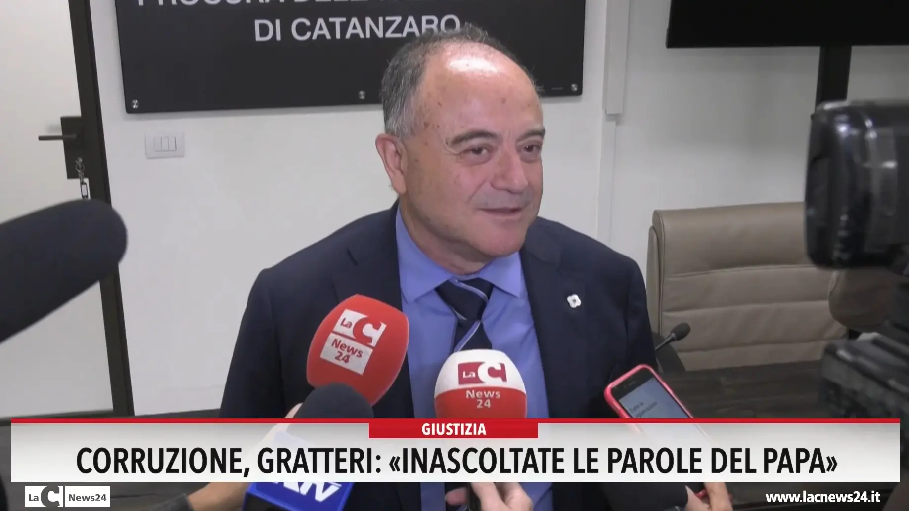 Corruzione, Gratteri: «Inascoltate le parole di Papa Francesco»