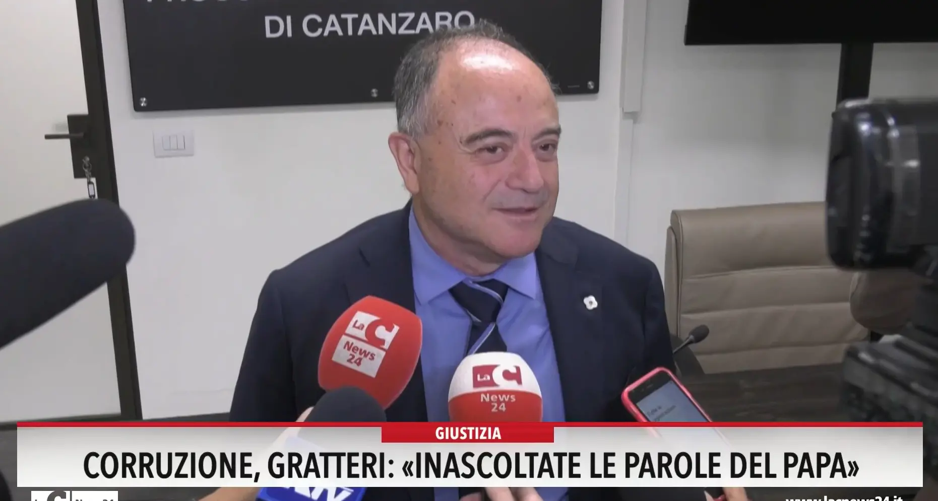 Corruzione, Gratteri: «Inascoltate le parole di Papa Francesco»