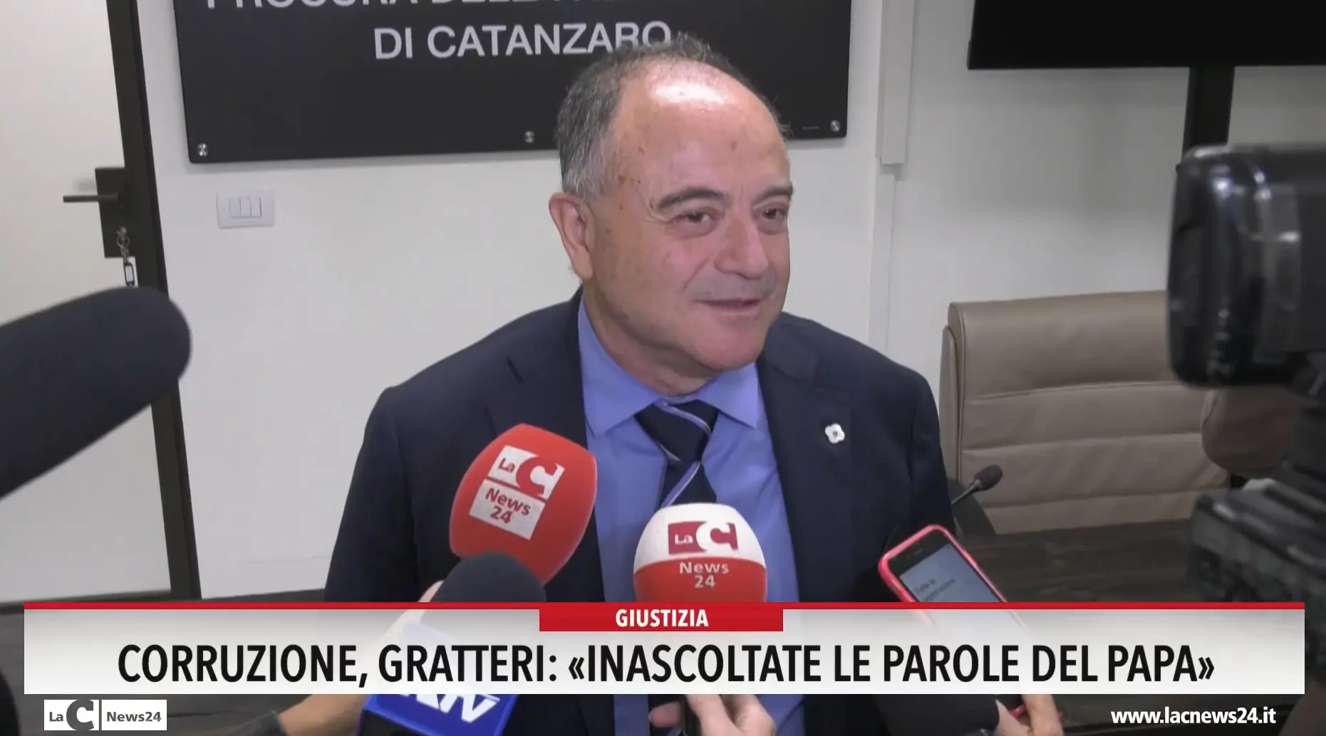 Corruzione, Gratteri: «Inascoltate le parole di Papa Francesco»