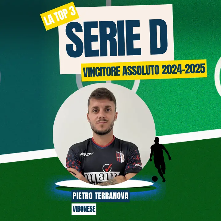 Serie D, Pietro Terranova (Vibonese) vince la top 3 di LaC News24:\u00A0«Il mio rendimento? Merito del mister e del gruppo»