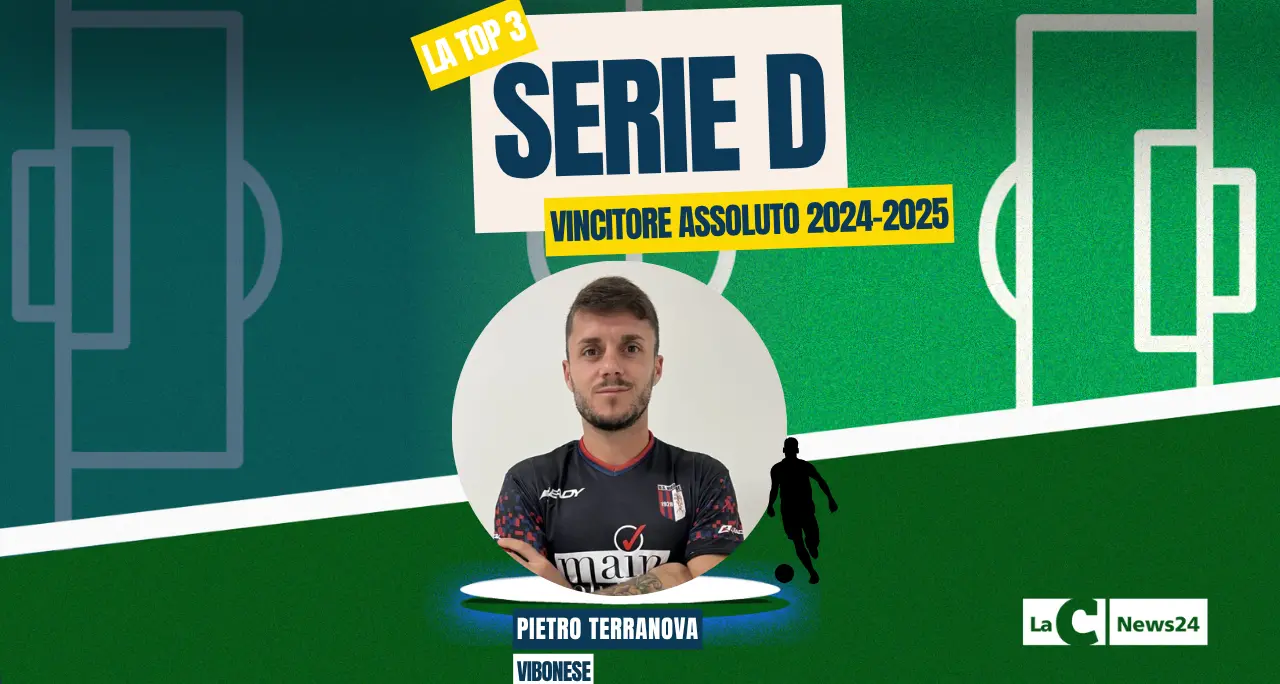 Serie D, Pietro Terranova (Vibonese) vince la top 3 di LaC News24:\u00A0«Il mio rendimento? Merito del mister e del gruppo»