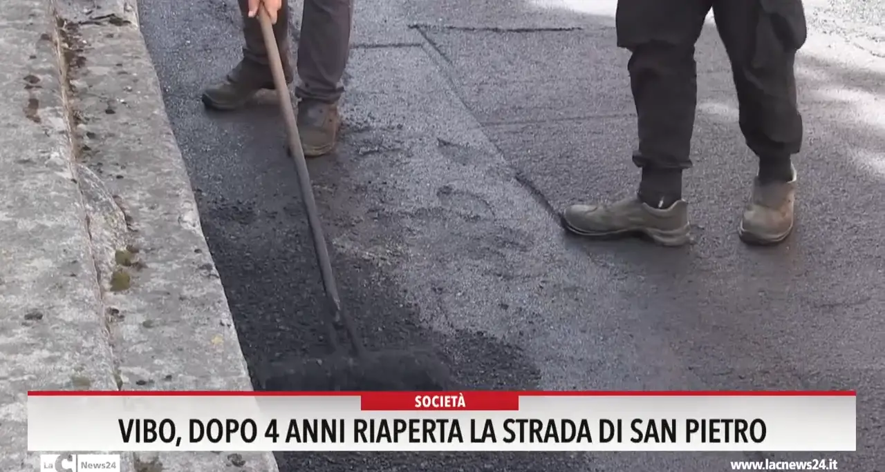 Vibo, dopo 4 anni riaperta la strada di San Pietro