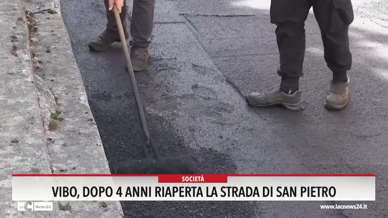 Vibo, dopo 4 anni riaperta la strada di San Pietro