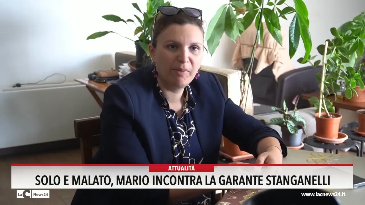 Solo e malato, Mario incontra la garante Stanganelli