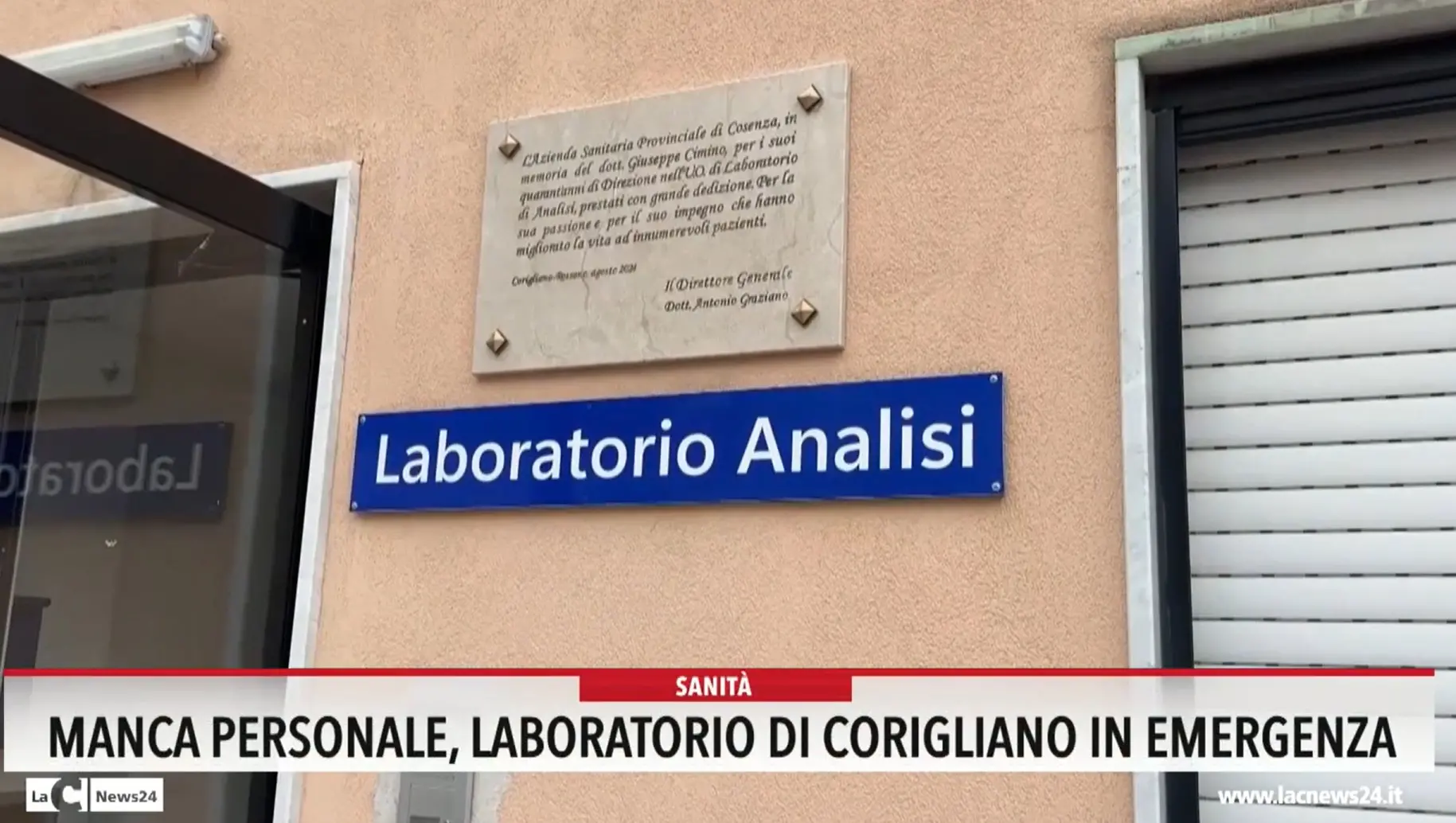 Manca personale, laboratorio di Corigliano in emergenza