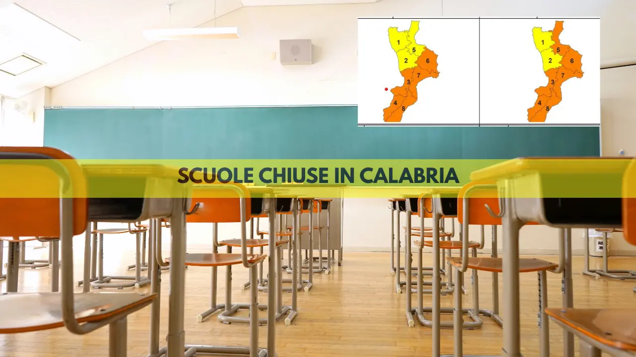 Scuole chiuse domani in Calabria per l’allerta arancione: ecco la lista completa –\u00A0LIVE\n\n\n