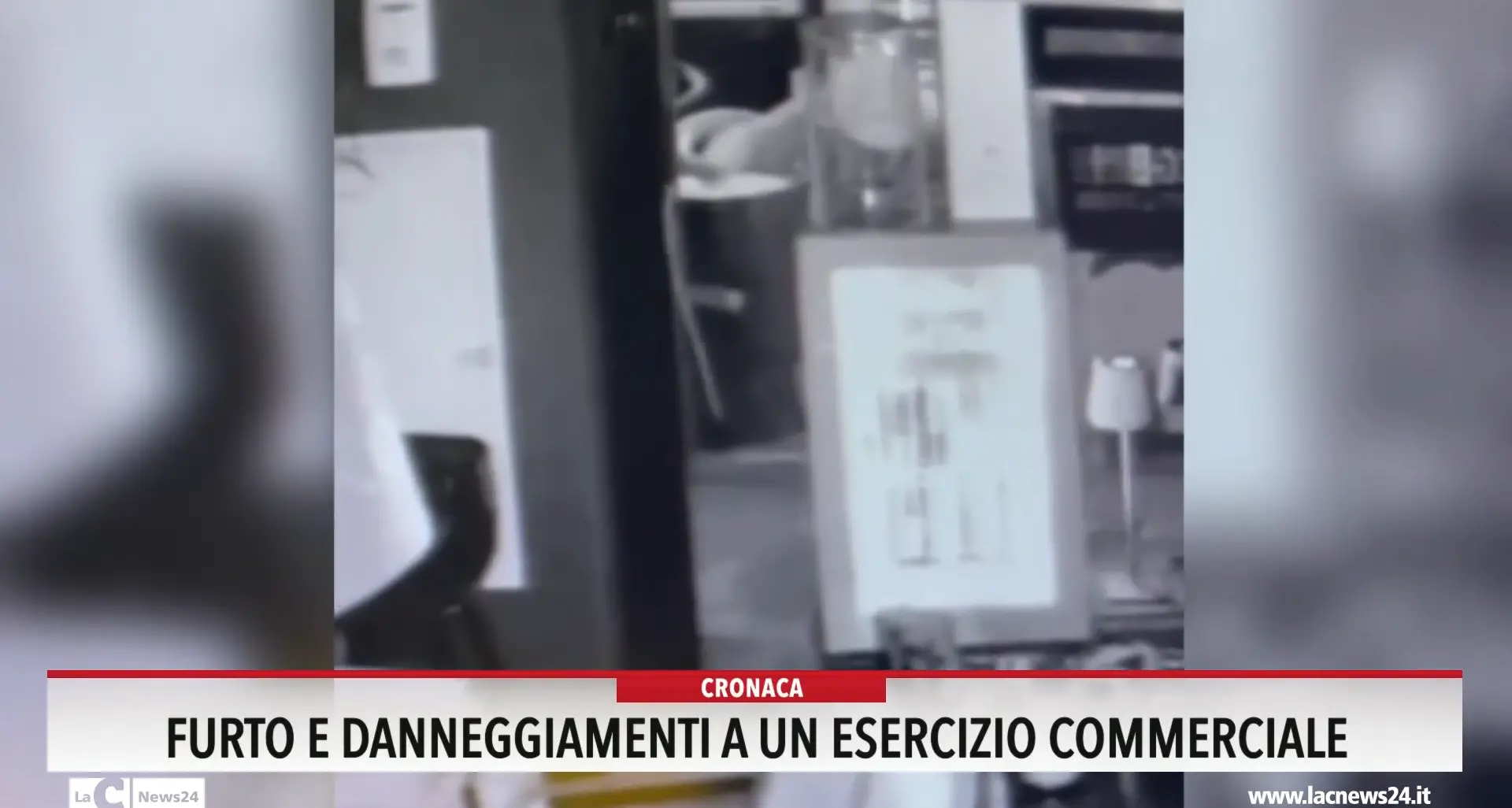 Furto e danneggiamenti a un esercizio commerciale