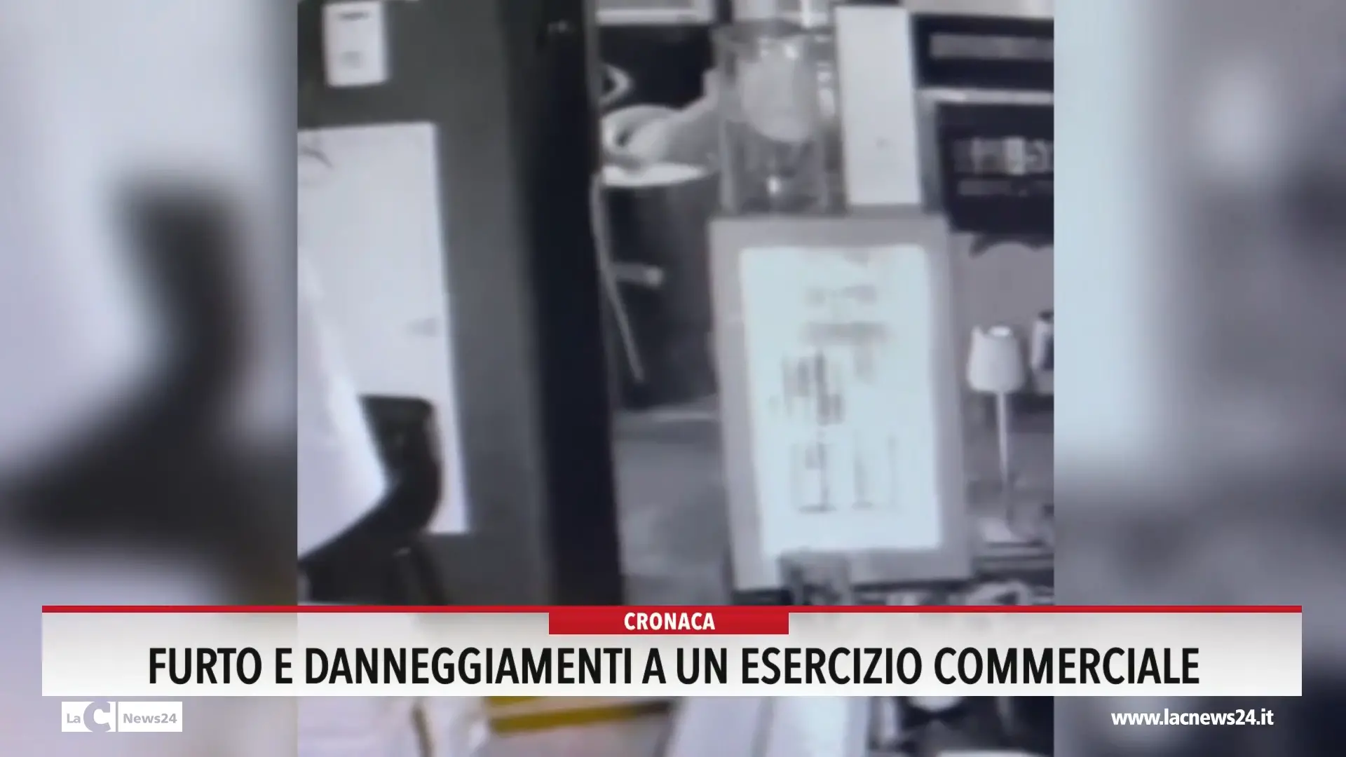 Furto e danneggiamenti a un esercizio commerciale