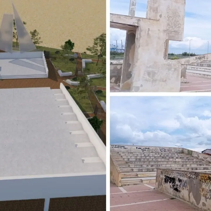 Gioia Tauro, dal degrado al progetto per il Parco\u00A0Stesicoro: così si punta a far rinascere il teatro all’aperto sul lungomare