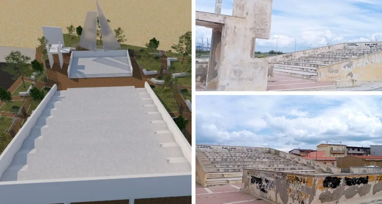 Gioia Tauro, dal degrado al progetto per il Parco\u00A0Stesicoro: così si punta a far rinascere il teatro all’aperto sul lungomare