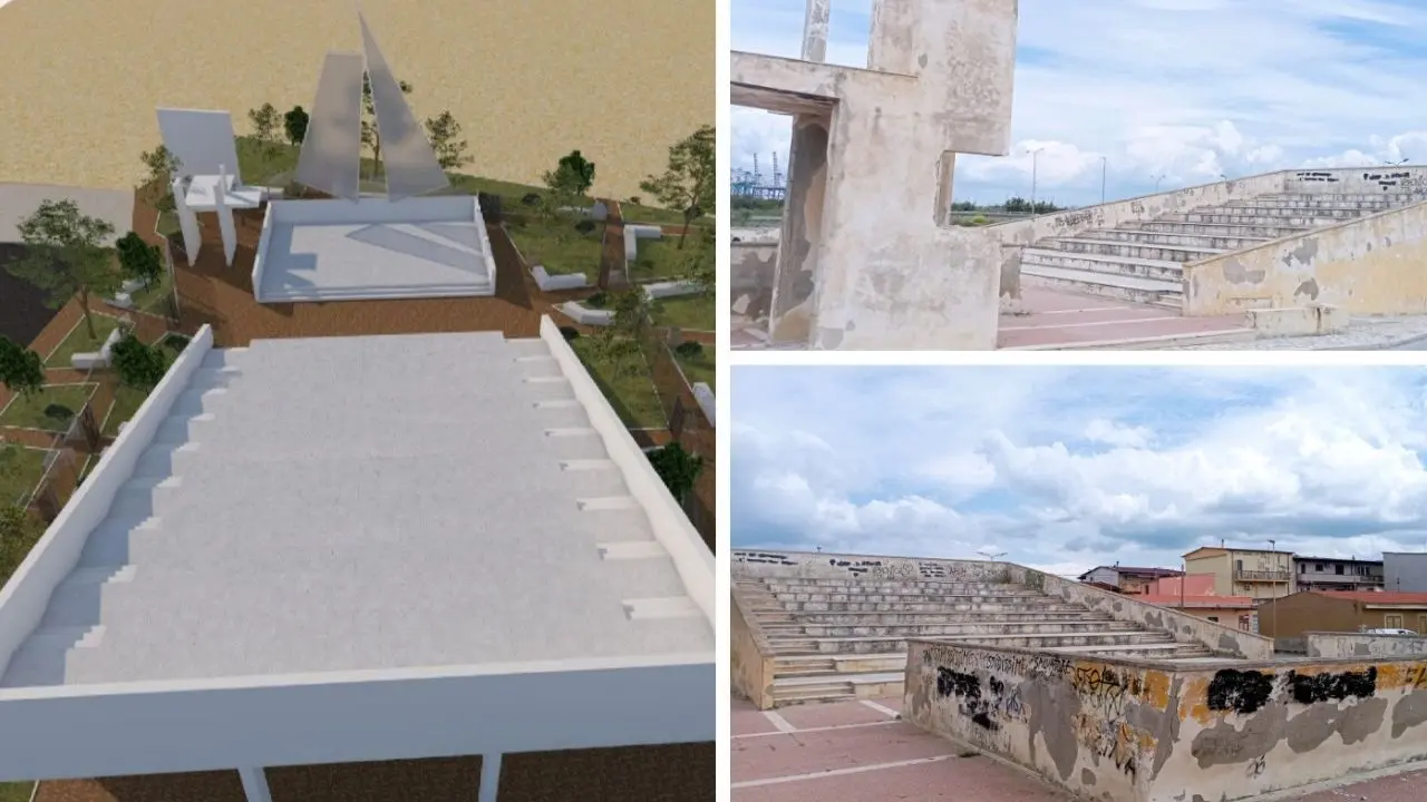 Gioia Tauro, dal degrado al progetto per il Parco\u00A0Stesicoro: così si punta a far rinascere il teatro all’aperto sul lungomare