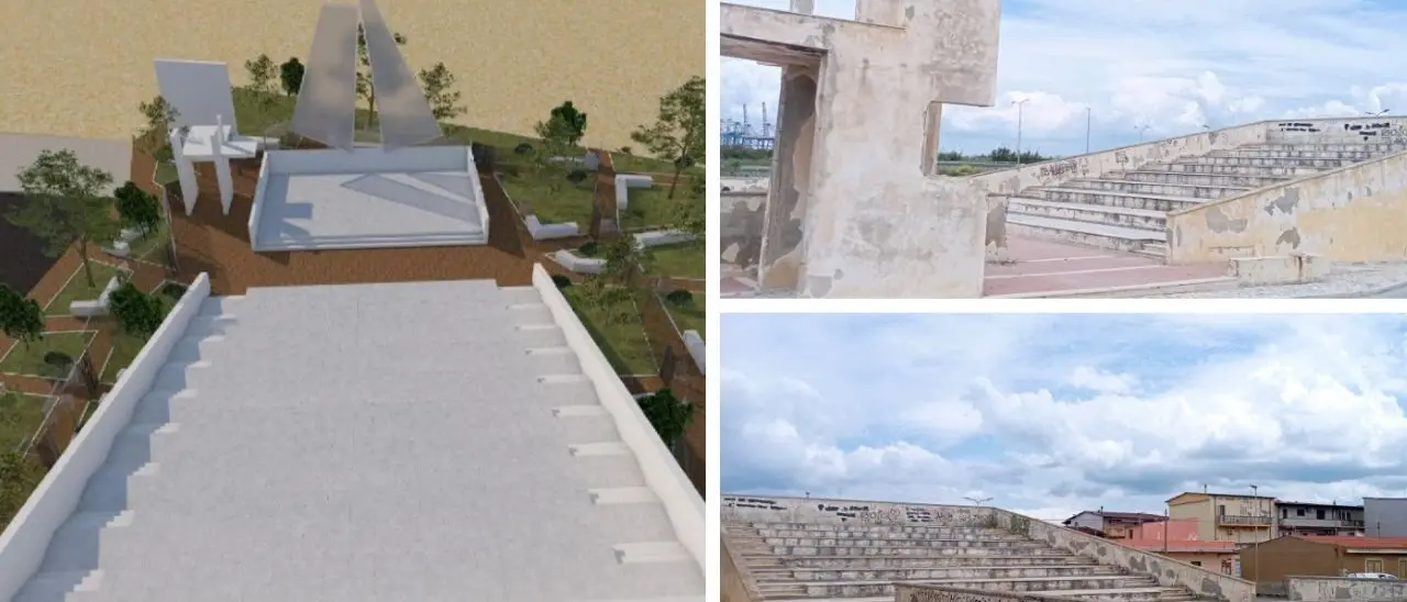 Gioia Tauro, dal degrado al progetto per il Parco\u00A0Stesicoro: così si punta a far rinascere il teatro all’aperto sul lungomare