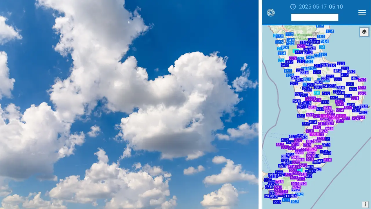 Il ciclone mediterraneo lascia la Calabria, torna il sole: ecco dove è piovuto di più. Nel weekend temperature fino a 25 gradi\n