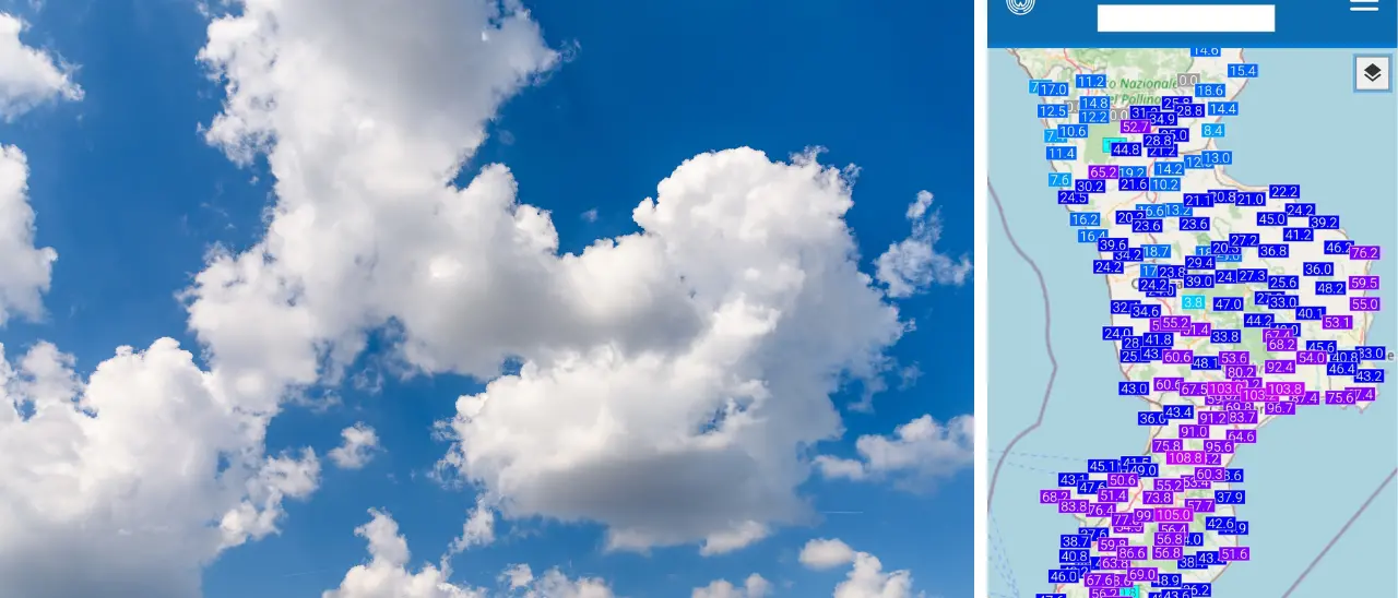 Il ciclone mediterraneo lascia la Calabria, torna il sole: ecco dove è piovuto di più. Nel weekend temperature fino a 25 gradi\n