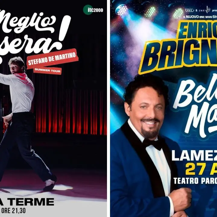 Lamezia Terme, due show da non perdere: arrivano Stefano De Martino ed Enrico Brignano\n