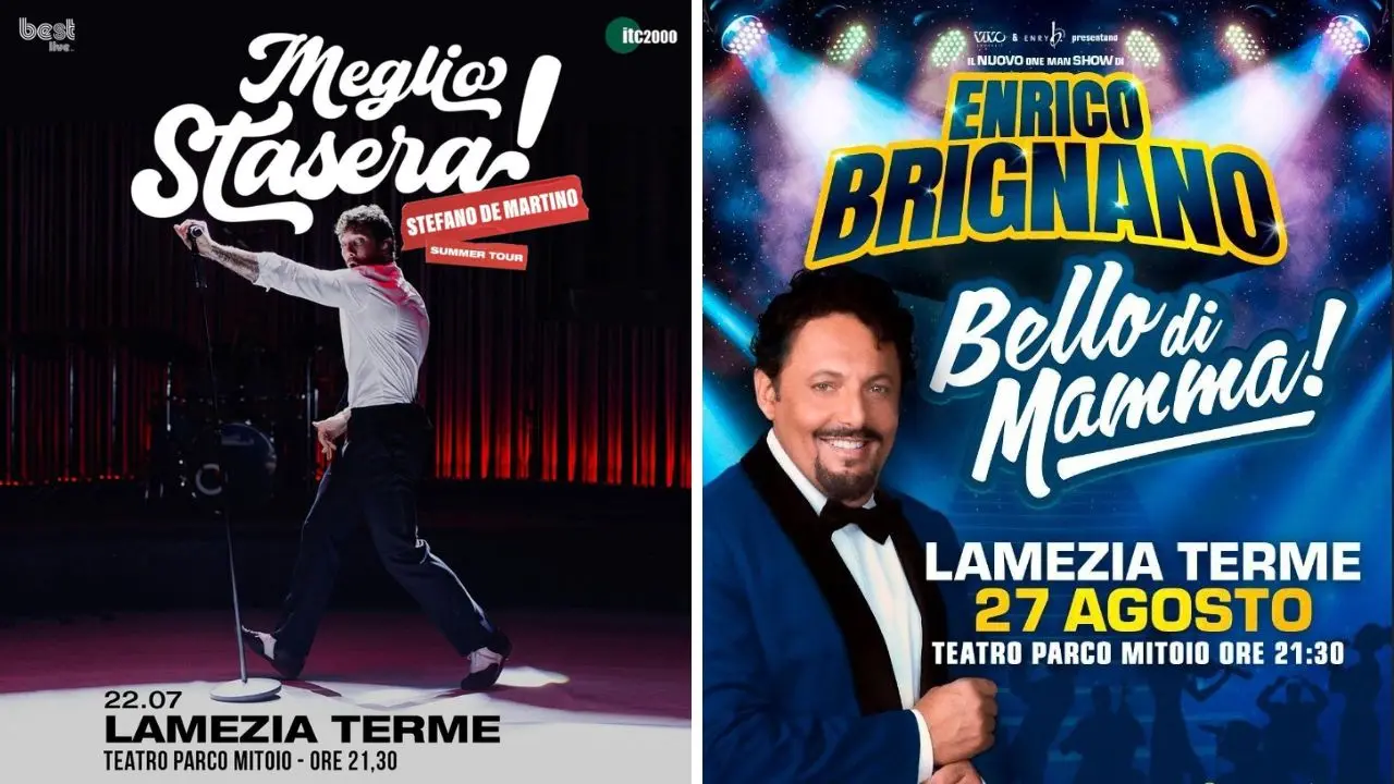 Lamezia Terme, due show da non perdere: arrivano Stefano De Martino ed Enrico Brignano\n