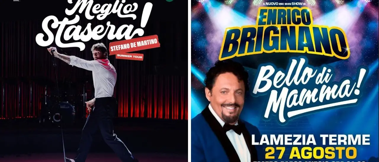 Lamezia Terme, due show da non perdere: arrivano Stefano De Martino ed Enrico Brignano\n