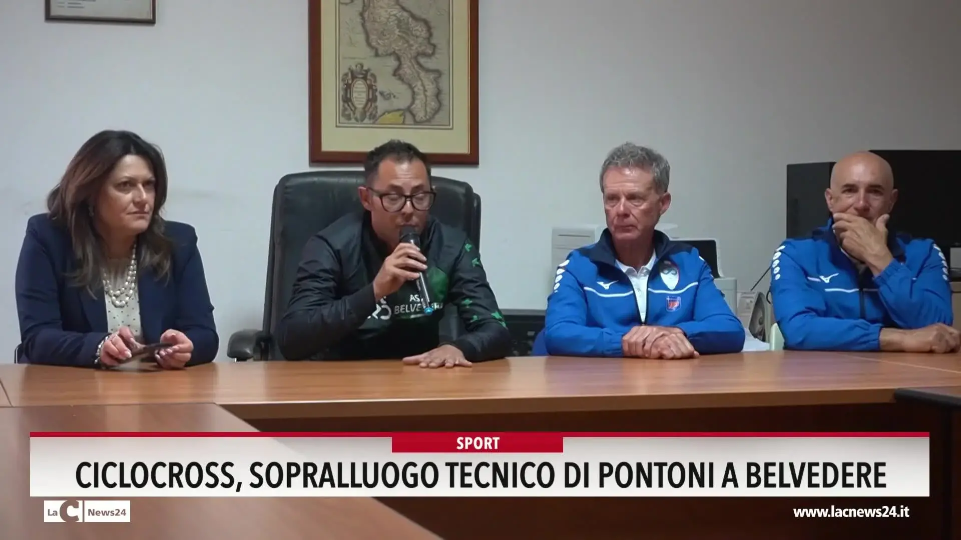 Ciclocross, sopralluogo tecnico di Pontoni a Belvedere