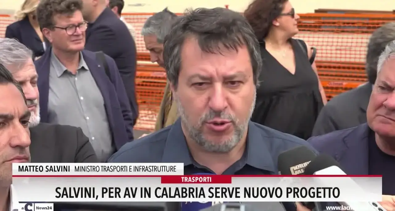 Salvini: «Per Av in Calabria serve nuovo progetto»