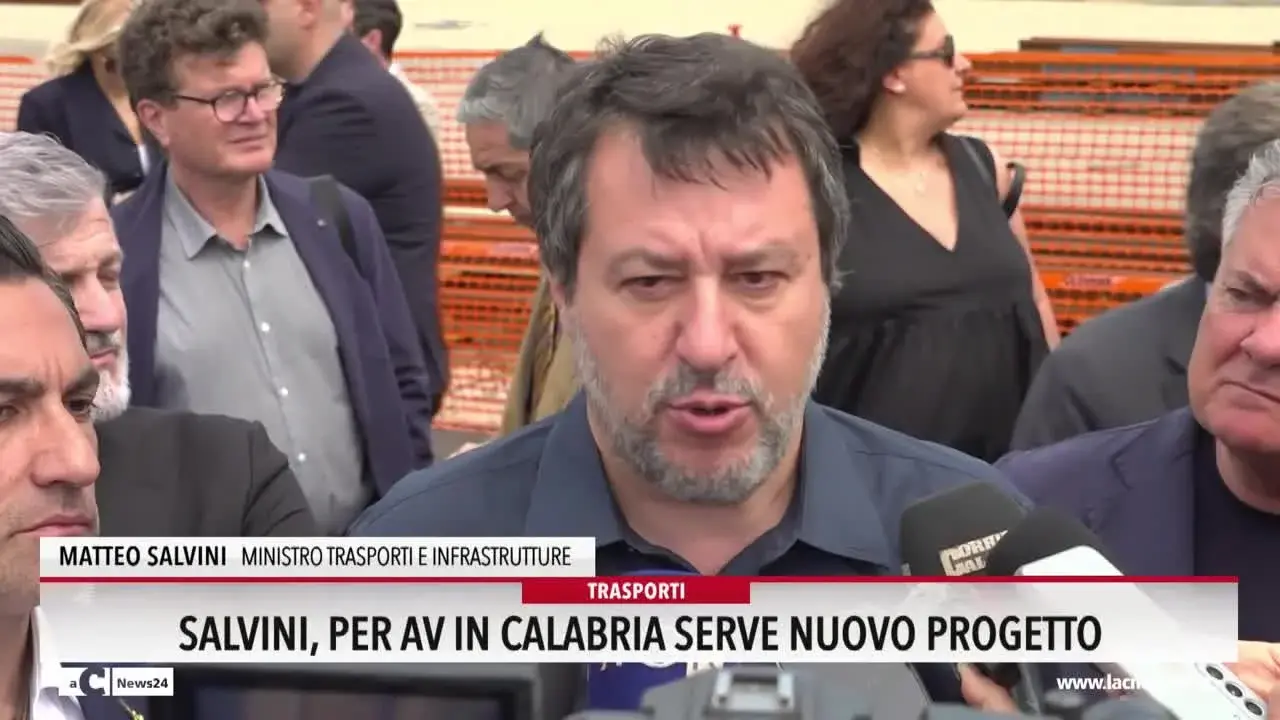 Salvini: «Per Av in Calabria serve nuovo progetto»