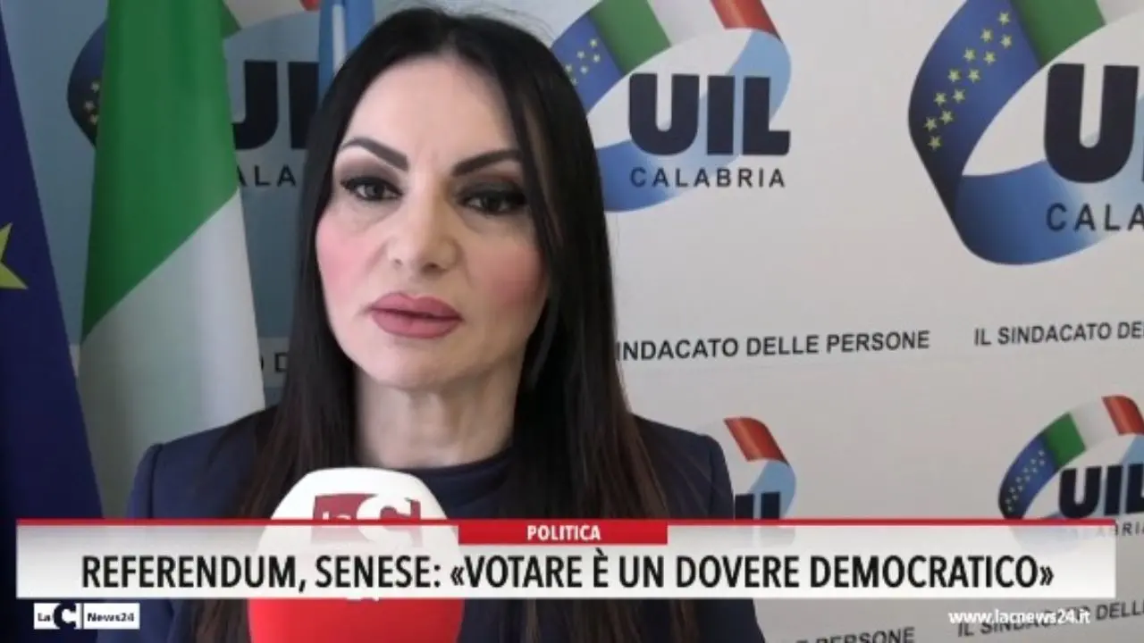 Referendum, Senese: «Votare è un dovere democratico»
