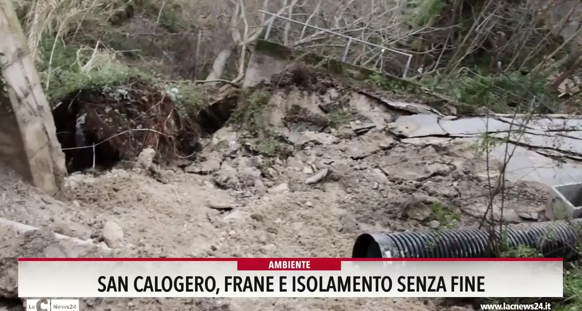 San Calogero, frane e isolamento senza fine