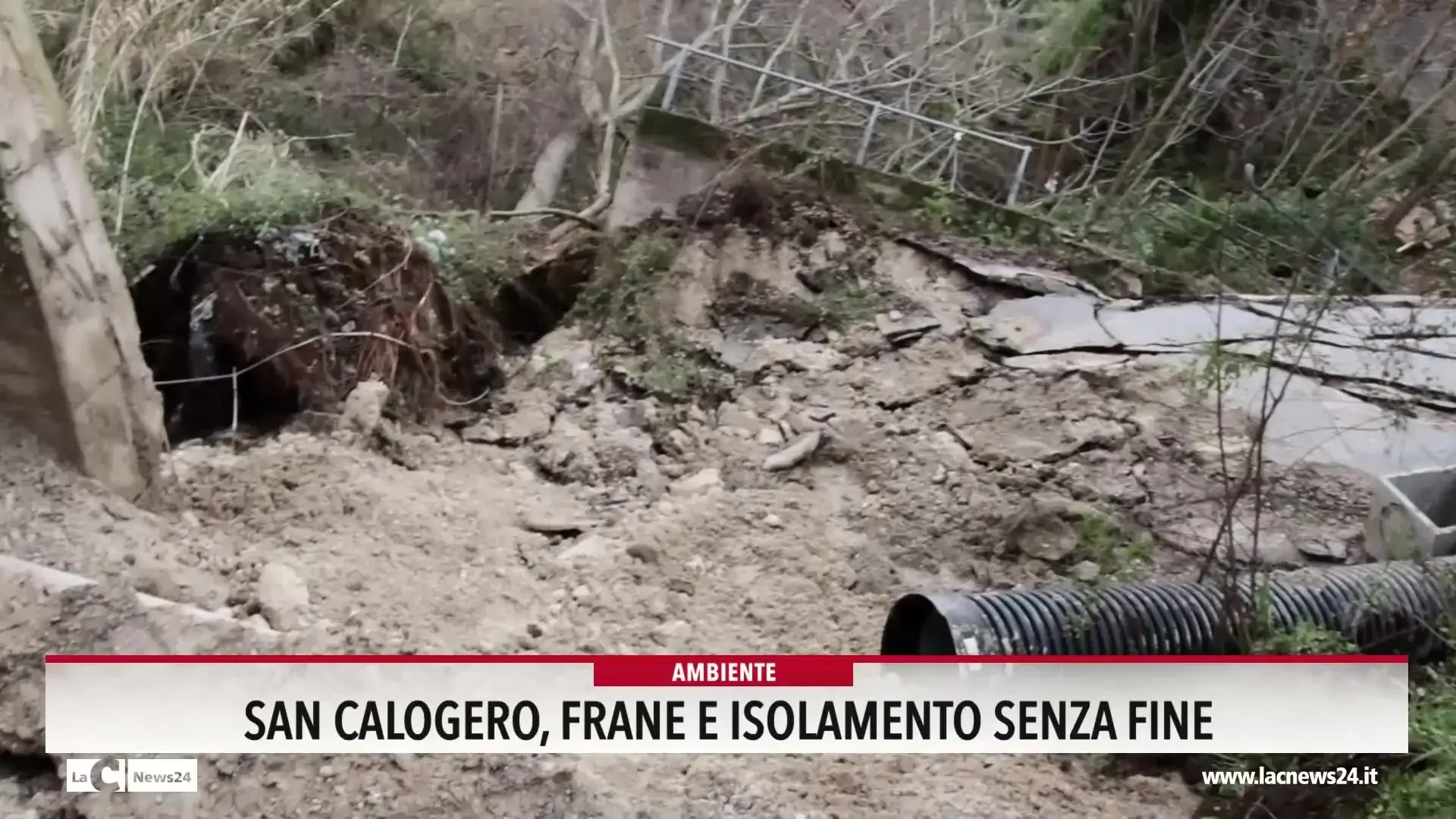 San Calogero, frane e isolamento senza fine