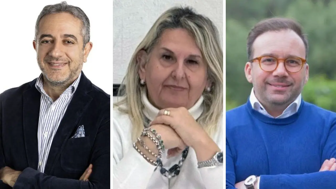 I tre candidati a sindaco a Cassano All\\'Ionio: Antonello Avena, Carmen Gaudiano e Giampaolo Iacobini